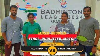  MODERNIK BADMINTON LEAGUE 2024  Mixed Doubles Final Qualifier | Singh/Amudha vs Rao/Srimathi