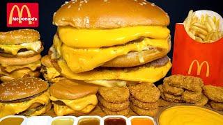 ASMR MUKBANG EXTRA MCDONALDS BIG MAC CHICKEN NUGGETS HASH BROWNS & FRIES | WITH RANCH & CHEESE