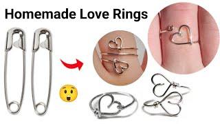 DIY Homemade cute love rings /how to make rings at home/best ring ever!