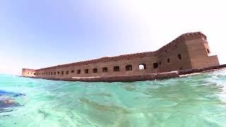 Swimming around Dry Tortugas Island Fortress