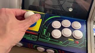 Joystick and buttons installed in bartop arcade