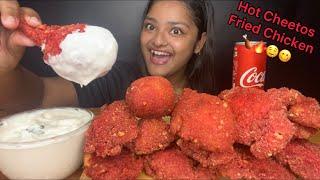 CRISPY HOT CHEETOS FRIED CHICKEN WITH MAYONNAISE  EATING SOUNDS | BIG BITES | FOOD EATING VIDEOS