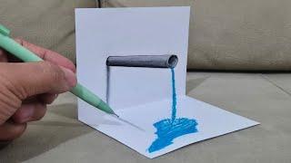 3d drawing on paper for beginner