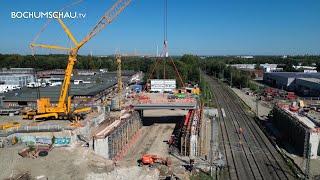 A40 Rohbau Schlachthofbrücke  Sperrung und Neubau Autobahnbrücke