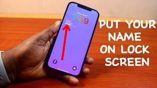 How to Put Your Name on Lock Screen in iPhone