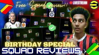  FREE SQUAD REVIEWS: BIRTHDAY SPECIAL #efootball #pesmobile #livestream #iphonegameplay #birthday