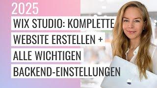 Komplette Website in Wix Studio 2025 erstellen inkl. allen wichtigen Backend-Einstellungen