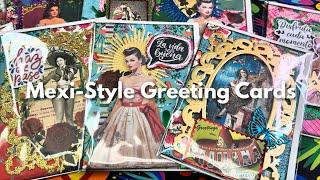 Mixed Media Layered Greeting Cards using Anna Griffin Hermosa Papers