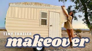 DIY CAMPER TRAILER MAKEOVER | My Smallest Renovation Yet!