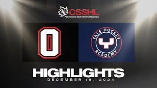 OHA Edmonton vs Yale Hockey Academy U18 Prep 12/15 | CSSHL Highlights