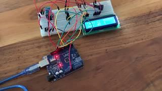 Arduino UNO - LCD display with DHT11 Temperature and humidity sensor