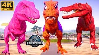 Spiderman T-Rex vs All Big Carnivores dinosaurs fighting best dinosaur game & dino cartoon - Part 2