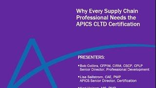 Why Every Logistics Professional Needs the APICS CLTD