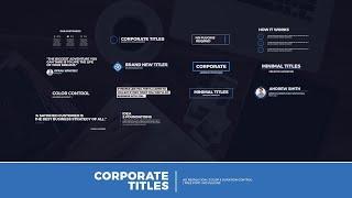 14 Modern Corporate Titles After Effects Templates