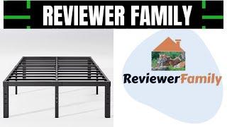 Neslime 18 Inch Full Size Bed Frame No Box Spring Needed, Heavy Duty Metal Platform