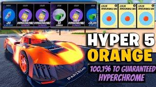 100% TO GURANTEED LEVEL 5 ORANGE HYPERCHROME?! ROBLOX JAILBREAK