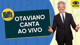 Emocionado, Otaviano Costa canta ao vivo na estreia do Melhor da Noite | Melhor da Noite