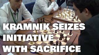 Sacrifice against sharp player | Savchenko - Kramnik | World blitz