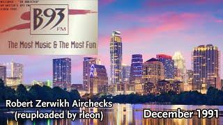 KBTS 93.3 (B93-FM - The Most Music & The Most Fun) Killeen-Austin, TX - December 3rd, 1991