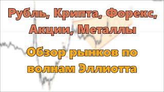 Рубль, Крипта, Форекс, Акции, Металлы. Обзор рынков по волнам Эллиотта