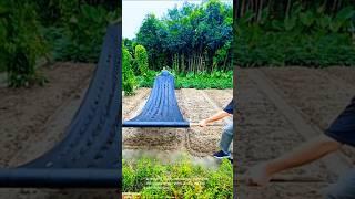 Easy gardening: laying weed barrier fabric in garden