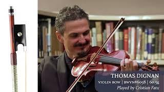 Thomas Dignan violin bow / Cristian Fatu / at the Metzler Violin Shop