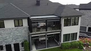 Aluminum Bioclimatic Motorised Pergola for balcony &  patio