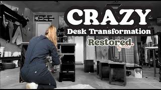 CRAZY Desk Transformation - Furniture Flip - Upcycled Furniture - Restored by alli - Minnesota