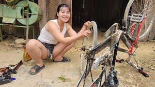 The skill of repairing and restoring the girl's bicycle successfully for her sister