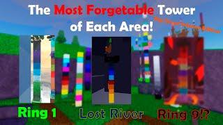 The Most Forgettable Tower of Each Area [Rings Edition] | JToH