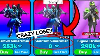 CRAZY LOSE!! BOUGHT HIM SHINY ULTIMATE FOR 0 GEMS - Toilet Tower Defense