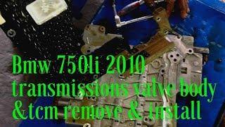 BMW 750LI 2011 TRANSMISSION 6HP 28X VALVE BODY REMOVE & INSTALL