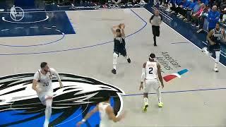 Luka Doncic with FULL COURTER BOUNCE Assist to Klay Thompson for AND 1. WOW!