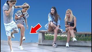 stepping over nothing prank - AWESOME REACTIONS -Best of Just For Laughs