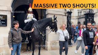 Massive Two Shouts Scared Her to the Core! You Won't Believe Her Reaction! Epic Moments Horse Guards