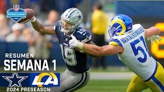 Dallas Cowboys vs Los Angeles Rams | Pretemporada Semana 1 - NFL 2024 | Resumen en español