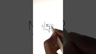 SIGN YOUR NAME like a PRO  Nithya Signature Style #shorts #design #sign #art #satisfying #ipad