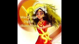 Navdurga Digital Illustration, Illustration Art, Indian Goddess illustration,  Bhoomi's Art