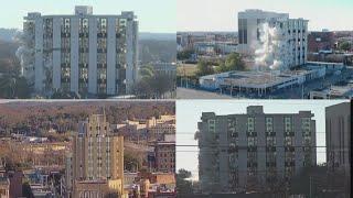 Compilation: 16-story Ramada hotel implodes in Georgia — multiple angles