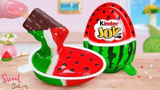 Watermelon Kinder Joy CakeBeautiful Miniature Watermelon Kinder Cake Decorating IdeasSweet Baking