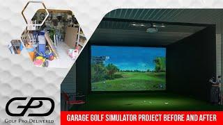 Golf Simulator Garage Install - Before and After