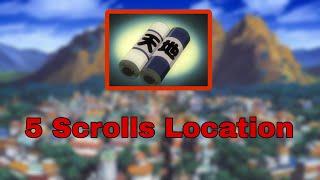5/5 LOCATION SCROLLS NARUTO UPDATE / A ONE PIECE GAME