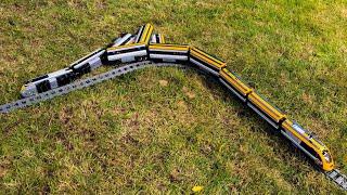 Outdoor Lego Train Set Fails and Crashes