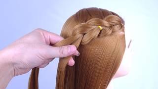 Cute Back To School Hairstyles | Waterfall Braid Half Up Half Down | Easy And Unique Hairstyle