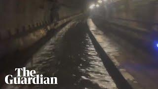 Extreme flooding in tunnel used by Eurostar halts trains