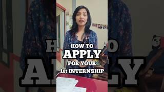 HOW TO APPLY FOR YOUR FIRST INTERNSHIP WITHOUT ANY EXPERIENCE? #ytshorts #shorts