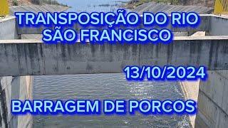 Estrutura de controle da Barragem de Porcos Transposição do Rio São Francisco em 13/10/2024