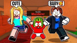 Becoming a BABY In Murder Mystery (Funny Moments)