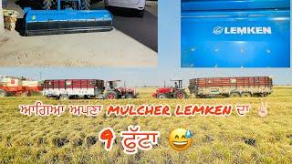 NEW MULCHER 9FT LEMKEN DA  || JHONA CHAL REHA HLE V  || #tractor #lemken #viral