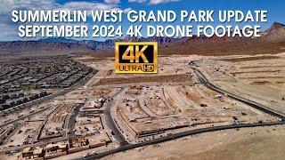 Summerlin West Grand Park Update September 2024 4K Drone Footage